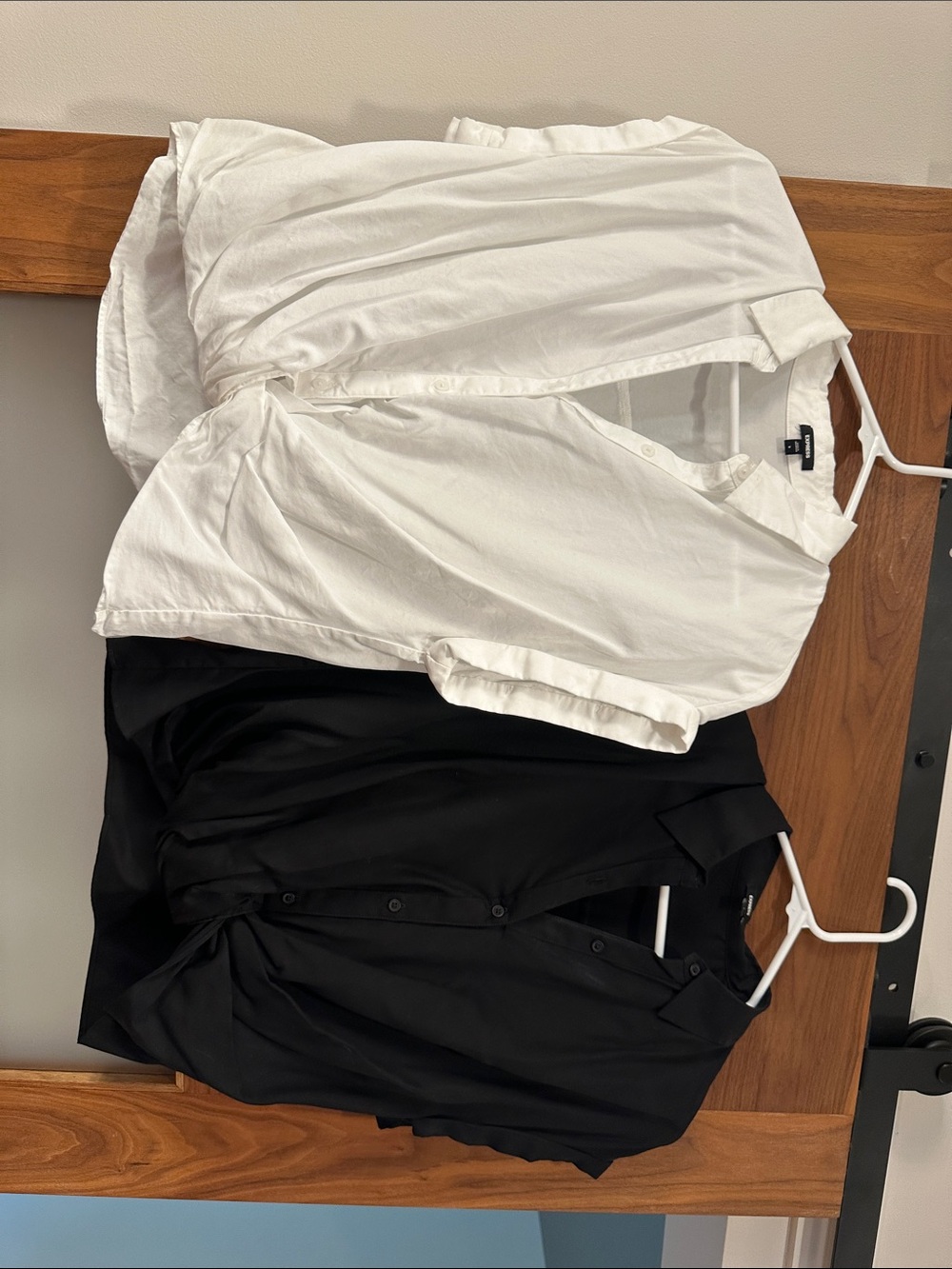Express Classic Button-Up Shirt - White and Black (2-Pack)